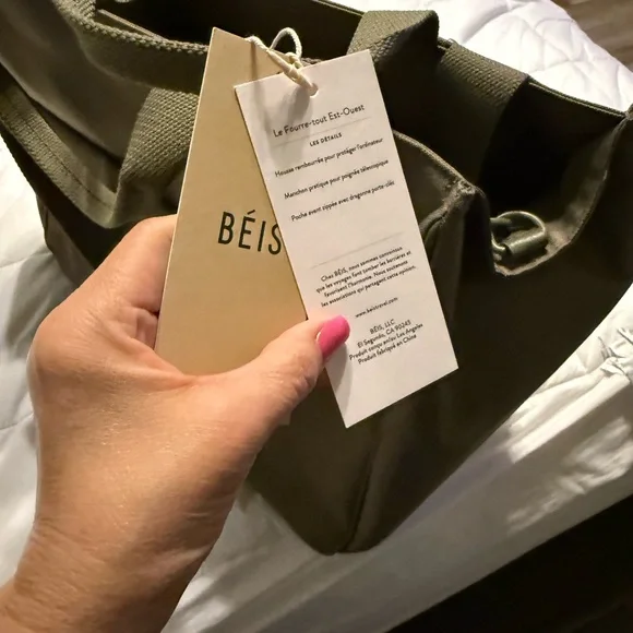 BEIS Green Tote Bag Structured Design - Picture 5 of 5